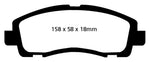 EBC 09-14 Acura TL 3.5 Redstuff Front Brake Pads