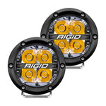 Rigid Industries 360-Series 4in LED Off-Road Spot Beam - Amber Backlight (Pair)