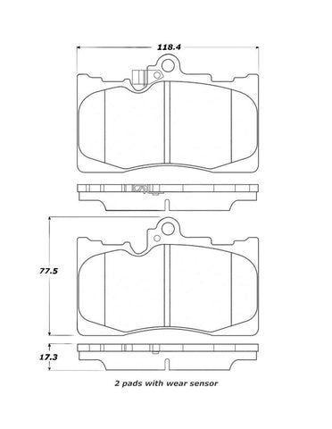 StopTech Street Touring 06 Lexus GS300/430 / 07-08 GS350 Front Brake Pads