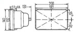 Hella Vision Plus 8in x 6in Sealed Beam Conversion Headlamp - Single Lamp