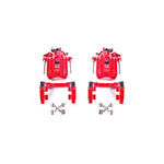 Power Stop 00-06 Audi TT Quattro (w/Non Vented Rotors Only) Rear Red Calipers w/Brackets - Pair