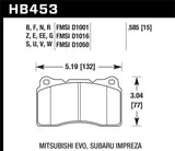 Hawk Street 5.0 Front Brake Pad Brembo 03-06 Evo / 04-14 STI / 09-10 Evo / 09-10 Genesis / 04-08 TL