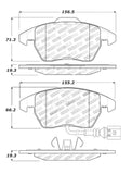 StopTech Performance 06-10 Audi A3 / 08-10 Audi TT / 06-09 VW GTI / 05-10 Jetta Front Brake Pads