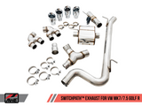 AWE Tuning Mk7 Golf R SwitchPath Exhaust w/Chrome Silver Tips 102mm