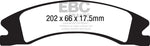 EBC 15+ Cadillac Escalade Ext/Esv 6.2 2WD Yellowstuff Front Brake Pads