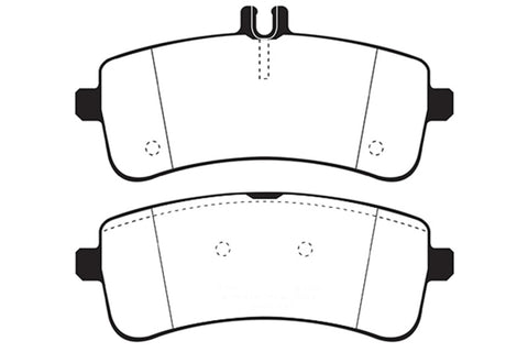 EBC 2015+ Mercedes-Benz C63 S AMG (W205) 4.0L Twin Turbo Redstuff Rear Brake Pads