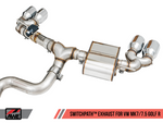 AWE Tuning Mk7 Golf R SwitchPath Exhaust w/Chrome Silver Tips 102mm