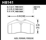 Hawk 94-96 Ferrari 456GT Rear / 91-94 Porsche 911 Rear / 94-98 Porsche 911 Front / 86-91 Porsche 928