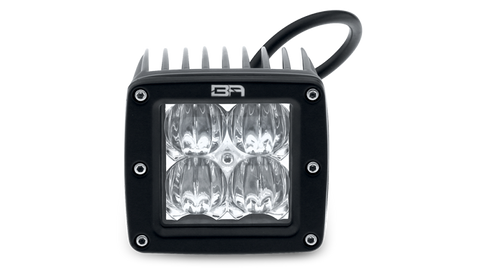 Body Armor 4x4 Cube LED Light Flood Pair with Wiring Harness