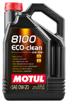 Motul 5L Synthetic Engine Oil 8100 0W20 Eco-Clean