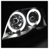 Spyder BMW E46 3-Series 02-05 4DR Projector Headlights 1PC LED Halo Blk PRO-YD-BMWE4602-4D-AM-BK