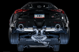 AWE 2020 Toyota Supra A90 Resonated Touring Edition Exhaust - 5in Chrome Silver Tips