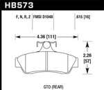 Hawk 04-06 Pontaic GTO HPS 5.0 Rear Brake Pads