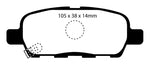 EBC 08-13 Infiniti EX35 3.5 Yellowstuff Rear Brake Pads