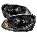 Spyder Volkswagen GTI 06-09/Jetta 06-09 Xenon/HID Model Only - DRL Black PRO-YD-VG06-HID-DRL-BK