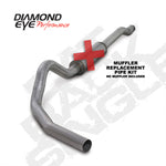 Diamond Eye KIT 4in CB MFLR RPLCMENT PIPE SGL AL: 03-07 FORD 6.0L F250/F350 (Extended Cab Only)