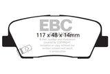 EBC 11+ Hyundai Equus 4.6 Redstuff Rear Brake Pads