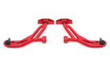 BMR 10-14 Ford Mustang / Shelby GT500 Non-Adj. Lower A-Arms (Poly/Delrin) - Red