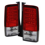 Spyder Scion XB 03-07 Version 2 LED Tail Lights Red Clear ALT-YD-TSXB03-LED-V2-RC