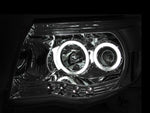 ANZO 2005-2011 Toyota Tacoma Projector Headlights w/ Halos Chrome