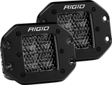 Rigid Industries D Series PRO Midnight Edition - Spot - Diffused - Pair