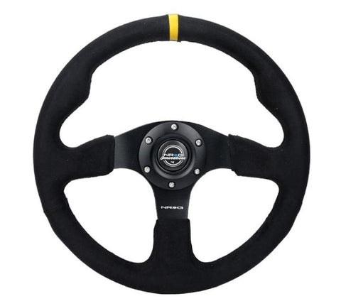 NRG Reinforced Steering Wheel (320mm) Alcantara Steering Wheel w/ Black Stitching