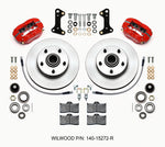Wilwood Forged Dynalite-M Front Kit 11.00in 1 PC Rotor&Hub Red 67-69 Camaro 64-72 Nova Chevelle