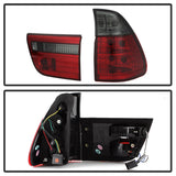 Spyder BMW E53 X5 00-06 4PCS Euro Style Tail Lights- Red Smoke ALT-YD-BE5300-RS