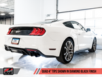 AWE Tuning 2018+ Ford Mustang GT (S550) Cat-back Exhaust - Touring Edition (Quad Diamond Black Tips)