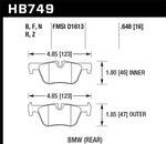 Hawk 13-14 BMW 328i/328i xDrive / 2014 428i/428i xDrive HP Plus Rear Brake Pads