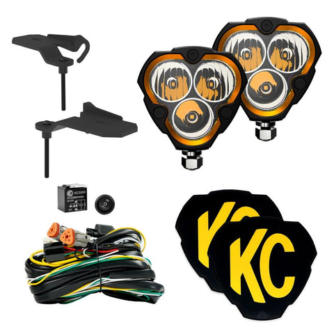 KC HiLiTES Jeep 392/Mojave FLEX ERA 3 2-Light Sys Ditch Light Kit (Combo Beam)