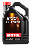 Motul 5L Synthetic Engine Oil 8100 0W30 4x5L ECO-CLEAN  ACEA C2 API SM ST.JLR 03.5007