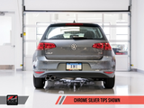 AWE Tuning VW MK7 Golf 1.8T Track Edition Exhaust w/Chrome Silver Tips (90mm)