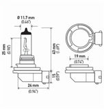 Hella Optilux H11 55W XY Extreme Yellow Bulbs (Pair)