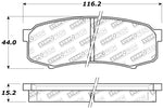 StopTech Performance 96-09 Lexus GX 470/LX 450/LX 470/LX 570 Rear Brake Pads