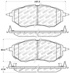 StopTech Performance 05-08 Legacy 2.5 GT Front Brake Pads