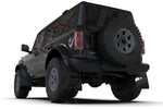 Rally Armor 21-24 Ford Bronco (Plstc Bmpr + RB - NO Rptr/Sprt) Blk Mud Flap w/Met. Blk Logo