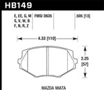 Hawk 94-97 Mazda Miata / 99-03 Miata DTC-30 Race Front Brake Pads