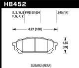 Hawk 03-05 WRX D1004 HPS Street Rear Brake Pads