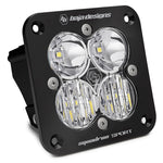 Baja Designs Squadron Sport Driving/Combo Pattern Flush Mount Black LED Light Pod - Clear