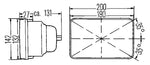 Hella Vision Plus 8in x 6in Sealed Beam Conversion Headlamp - Single Lamp