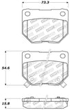 StopTech Performance 06-07 Subaru Impreza WRX (Exc STi) Rear Brake Pads