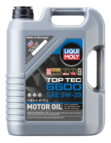 LIQUI MOLY 5L Top Tec 6600 Motor Oil SAE 0W20