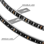 Oracle LED Illuminated Wheel Rings - Double LED - Red