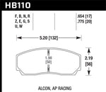 Hawk AP CP5200 Caliper HPS Street Brake Pads