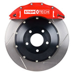 StopTech 08-09 Evo X Front BBK w/ Red ST-60 Calipers Slotted 355x32mm Rotors Pads and SS Lines