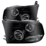 Spyder Dodge Ram 1500 09-14 Projector Headlights Halogen- LED Halo LED - Blk Smke PRO-YD-DR09-HL-BSM