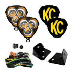 KC HiLiTES Jeep JK FLEX ERA 3 2-Light Sys Pillar Mount (40W Combo Beam)