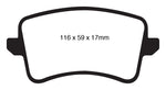 EBC 09-11 Audi A4 2.0 Turbo Ultimax2 Rear Brake Pads