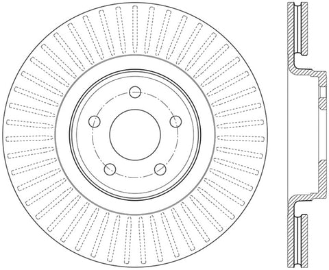 StopTech 14.5+ Ford Focus ST Front Left Slotted Performance Rotor